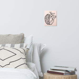 Brain/Heart Metal prints Art
