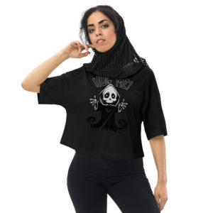 Death's Note Loose drop shoulder crop top